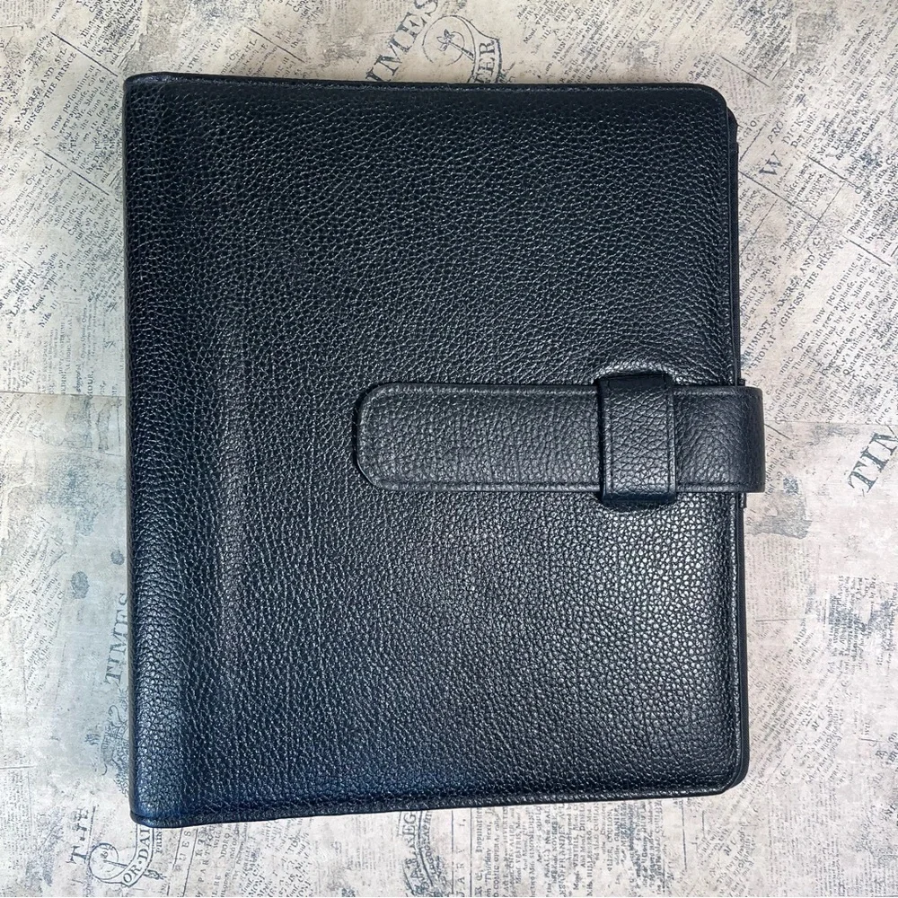 Vintage Day-Timer Genuine Leather Binder Made in USA Planner Organizer